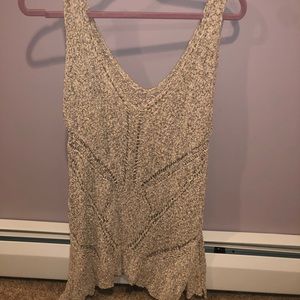 ASTR beige knit tank top